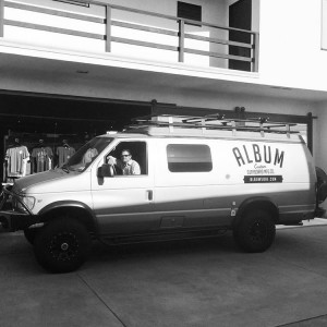 Album Surfboards van at San Clemente headquarters