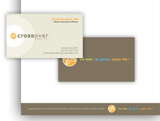 Crossover Health business cards and letterhead