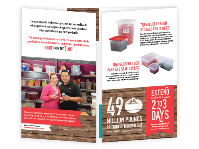 Specialty business brochure for Cambro