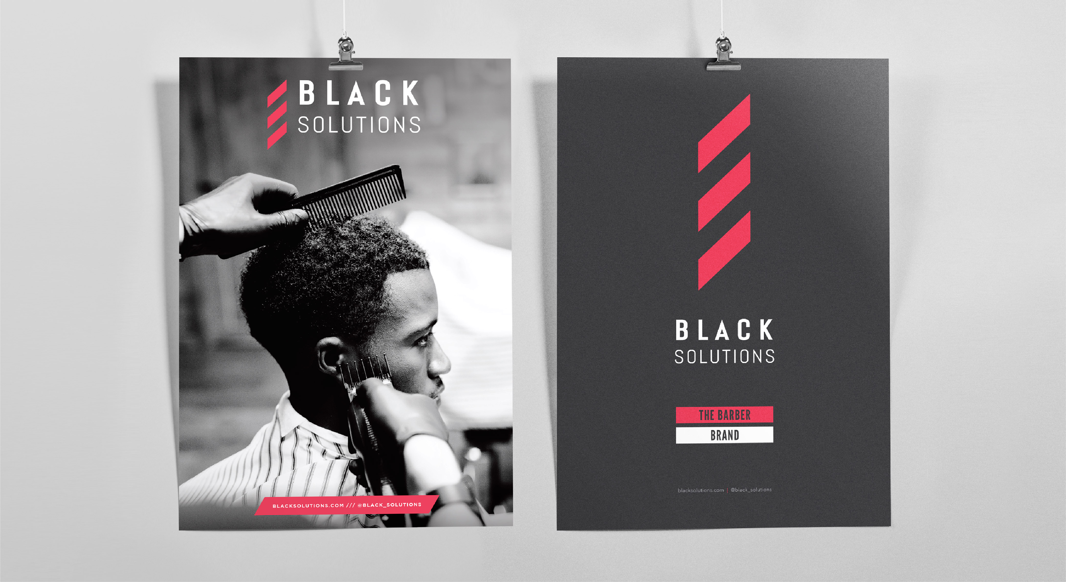 Black Solutions branded poster design