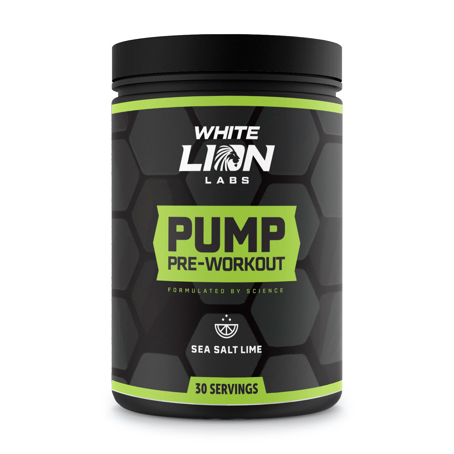 White Lion Labs PUMP pre-workout packaging